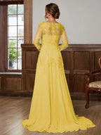 Dorothea Elise Gold bodice detail mother of the bride dress