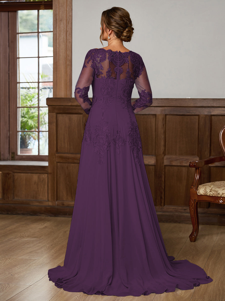 Dorothea Elise Plum bodice detail mother of the bride dress