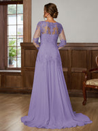 Dorothea Elise Orchid bodice detail mother of the bride dress