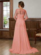Dorothea Elise Coral bodice detail mother of the bride dress