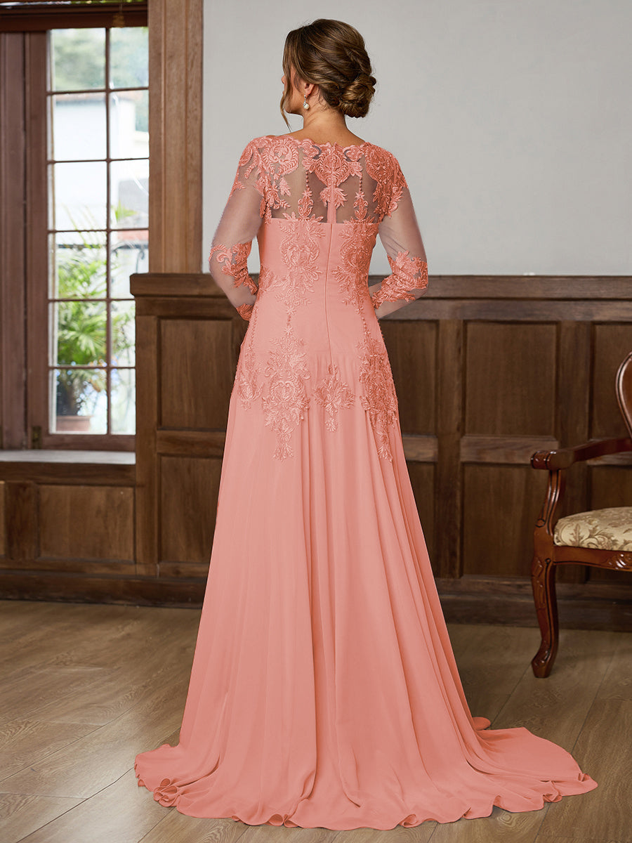 Dorothea Elise Coral bodice detail mother of the bride dress