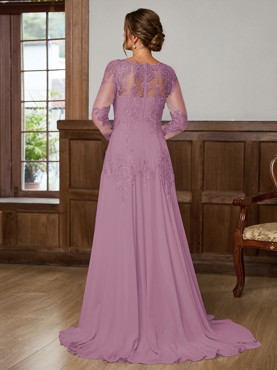 Dorothea Elise Wisteria back view mother of the bride dress