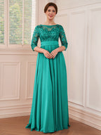 Rebecca Grace Jade front view mother of the bride dress