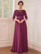 Rebecca Grace Orchid front view mother of the bride dress