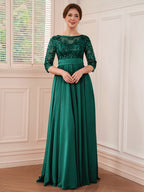 Rebecca Grace Peacock front view mother of the bride dress