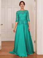 Olivia Mae Jade front view mother of the bride dress
