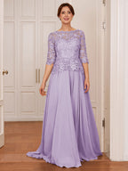 Olivia Mae Lilac front view mother of the bride dress