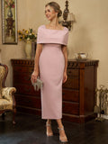 Isabel Celeste Rose Pink front view mother of the bride dress