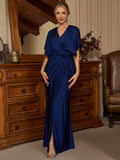 Xenia June Navy Blue front view mother of the bride dress
