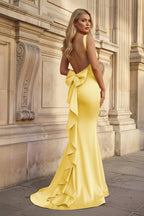 Ulrica True Yellow back view prom dress