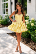 Strapless Black Beaded Short Homecoming Dress with Bow