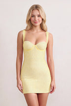 Sorella Yellow side view homecoming dress
