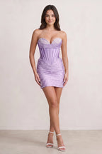Yellow Sweetheart Sheath Satin Corset Homecoming Dress With Pearl