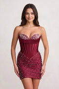 Yellow Sweetheart Sheath Satin Corset Homecoming Dress With Pearl