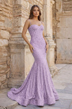 Solene Arden Lilac front view prom dress